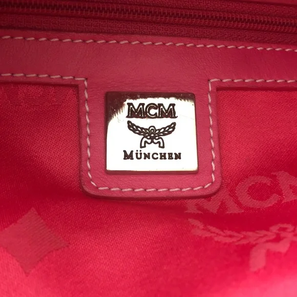 MCM Pink  and White Women's Satchel a few marks inside no smell - Picture 7 of 11